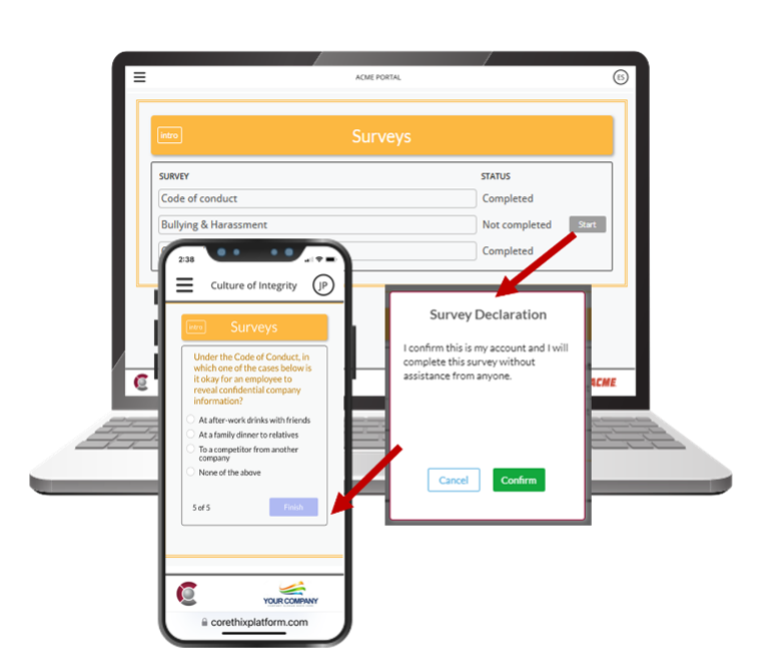Corethix Surveys Dashboard