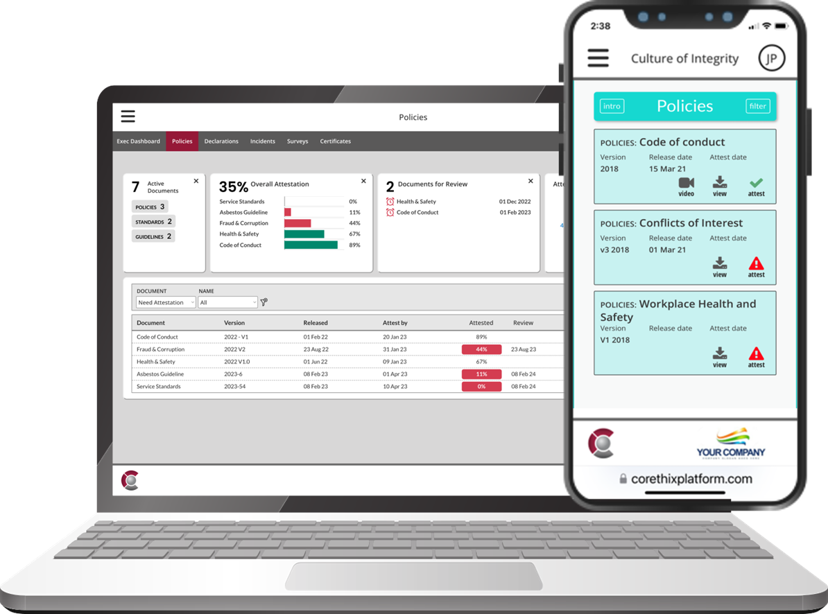 Corethix Policy Management Interface