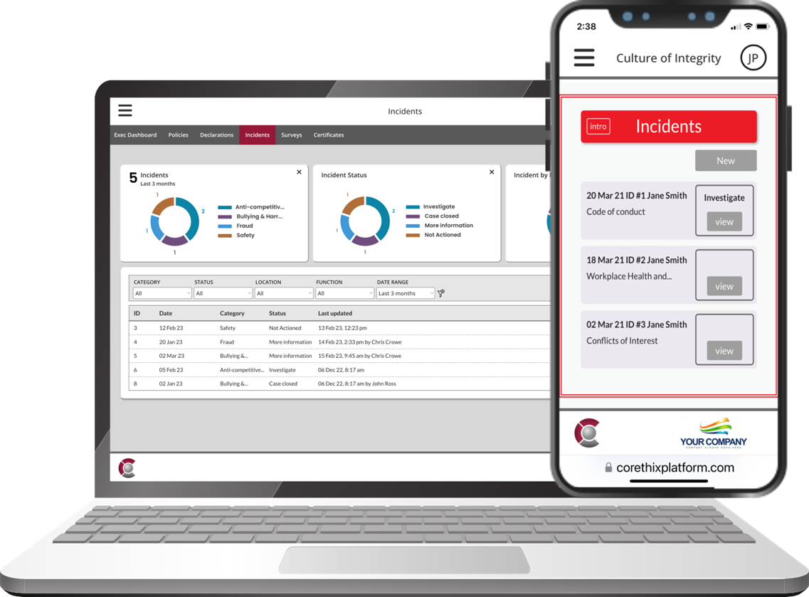 Corethix Incident Reporting Interface